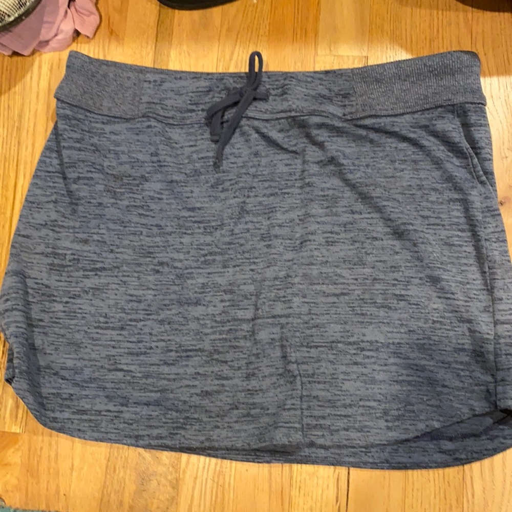 Athleta blue cotton mini skirt XL